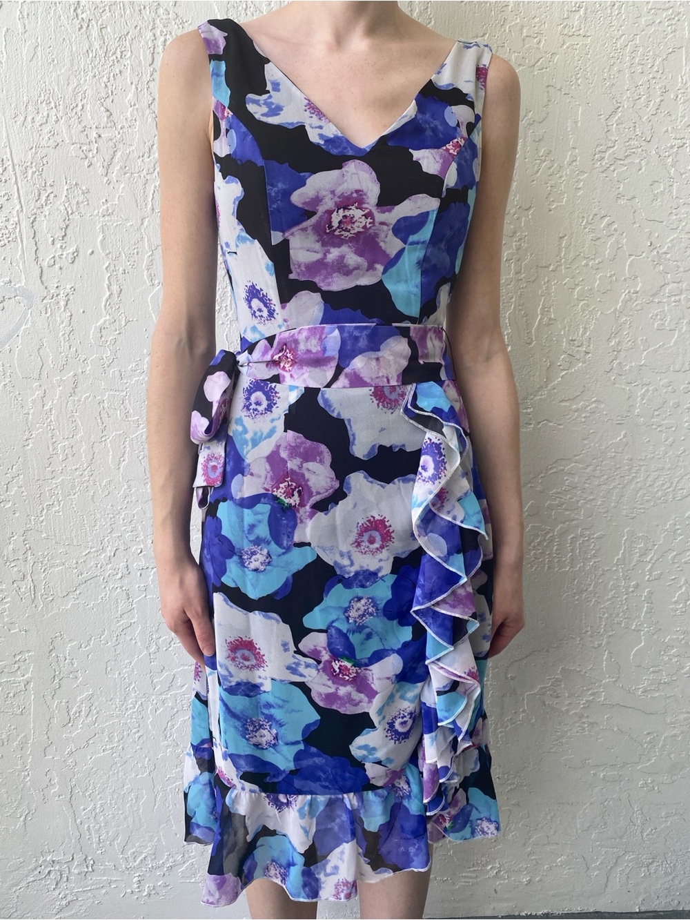 Liza Luxe Floral Midi Dress XXS